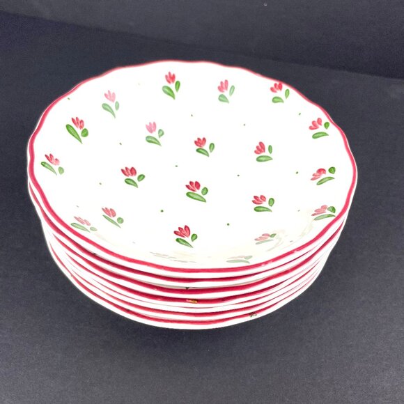 Set Johnson Brothers 7 Cereal Bowl 61/4" Floral Sprigs Ironstone Made in England - Picture 1 of 6